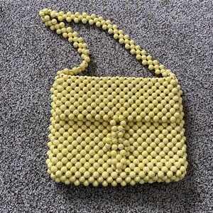 Walborg Vintage Yellow Beaded Purse